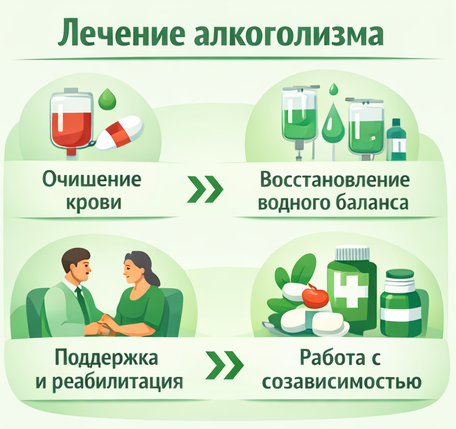 лечение алкоголизма в Жердевке этапы
